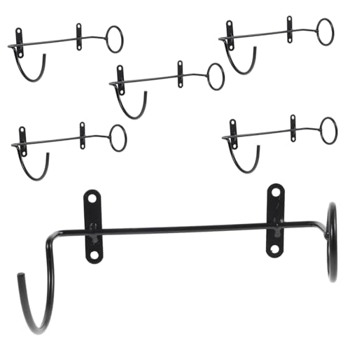 KONTONTY 6 Stück Teiliges Wand Weinregal aus Metall Dekorativer Flaschenhalter für Weinflaschen Einfache Wandmontage Stabile Aufbewahrung Stilvolles Weinflaschendisplay für Esszimmer und von KONTONTY