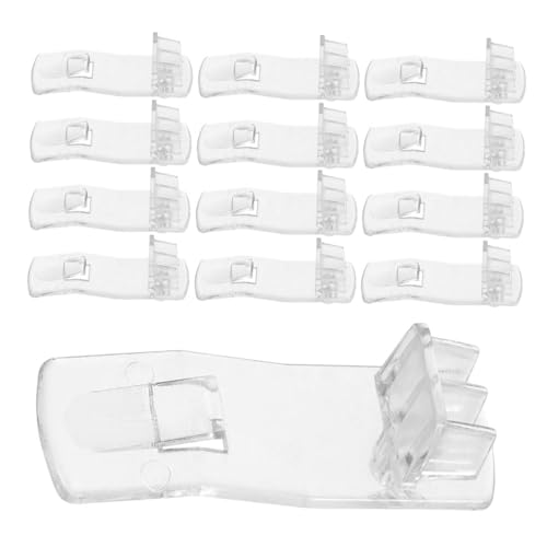 KONTONTY 60 Stück Transparente Regalhalterungen Selbstsichernde Regalhalterungen Schrankregalhalterungsclips Verriegelbare Schrankregalclips Küchenschrankregale Klammern von KONTONTY