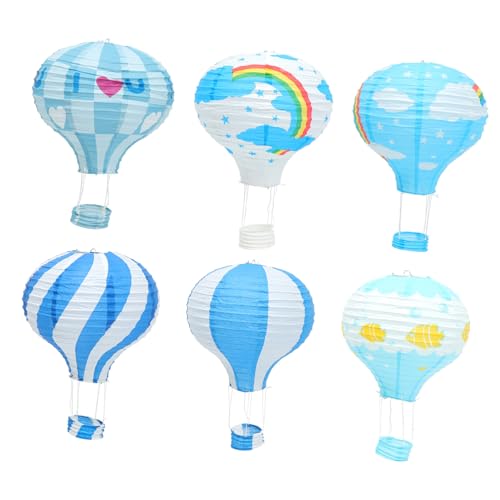 KONTONTY 6 Stück Heißluftballon Papierlaternen Faltbare Hängende Laternen für Partydekoration und Außenbereich Kreative Selbstgemacht Dekoration für Hochzeiten und Feiern KONTONTY 6 Stück Heißluftballon Papierlaternen Faltbare Hängende Laternen für Partydekoration und Außenbereich Kreative Selbstgemacht Dekoration für Hochzeiten und Feiern von KONTONTY