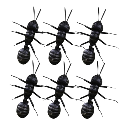 KONTONTY 6Stücke Künstliche Ameisen Skulpturen Dekorative Ameisen Modelle für Garten und Realistisches Ameisendekor Ornament für Innenräume und Schreibtisch von KONTONTY