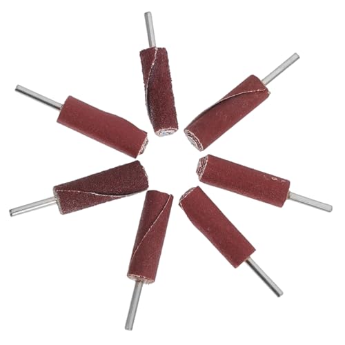 KONTONTY 7 Stück Teiliges Schleifhülsen Körnung Langlebige Schleiftrommeln aus Sandpapier für Bohrmaschine Zylindrische Schleifköpfe für Präzises Polieren und Schleifen von Holz Metall von KONTONTY