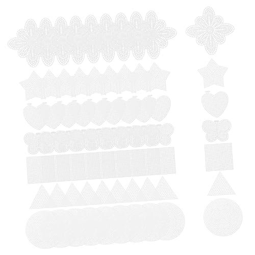 KONTONTY 70 Blatt Kreuzstich Netzgewebe Vielseitige Kunststoff Mesh für DIY Bastelprojekte für Stickerei Stricken und Nähen Langlebig und Robust von KONTONTY