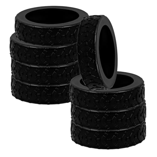 KONTONTY 8 Stück Rollenschutzabdeckung Stamm die Ermäßigung schützend Beschützer Gepäckradschutz Koffer mit Rollen abdecken Kofferfüße Kofferradschutzsocken Kieselgel Black von KONTONTY