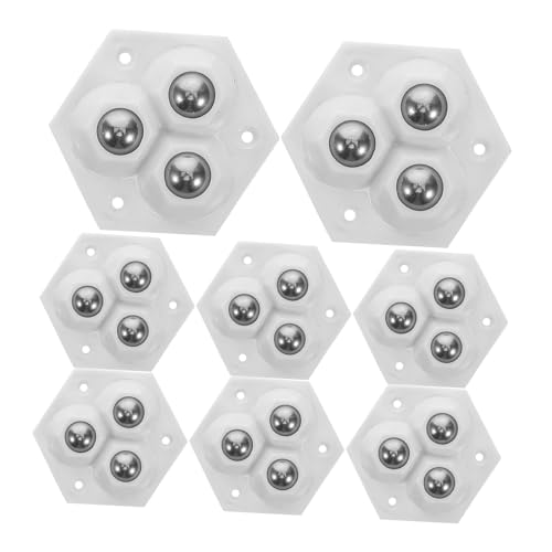 KONTONTY 8 Stück Selbstklebende Mini Drehrollen Rotierende Möbelrollen für Kleine Möbel Aufbewahrungsboxen und Küchengeräte für Mülleimer und Stauraum von KONTONTY