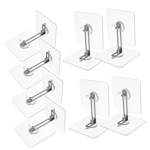 KONTONTY 8 Stück Teiliges Selbstklebende Möbelwandanker ohne Bohren Metall sicherheitsbefestigungen für Bücherregal Kommode Schrank rutschfeste Möbelanker zum Schutz vor Kippen und KONTONTY 8 Stück Teiliges Selbstklebende Möbelwandanker ohne Bohren Metall sicherheitsbefestigungen für Bücherregal Kommode Schrank rutschfeste Möbelanker zum Schutz vor Kippen und von KONTONTY