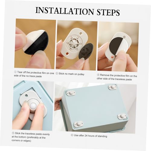 KONTONTY 8 Stück Teiliges Selbstklebende Vielseitige Box drehfunktion Einfache Montage für Möbel und Aufbewahrungsboxen Praktische Lenkrollen für Flexiblen Transport zu Hause und Büro KONTONTY 8 Stück Teiliges Selbstklebende Vielseitige Box drehfunktion Einfache Montage für Möbel und Aufbewahrungsboxen Praktische Lenkrollen für Flexiblen Transport zu Hause und Büro von KONTONTY