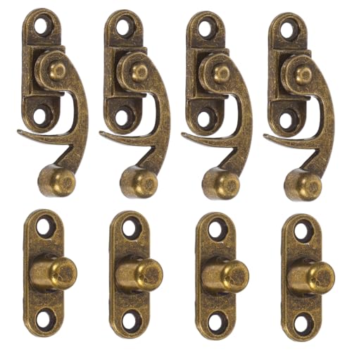 KONTONTY 8 Stück Teiliges Vintage Schmuckschatullen Schloss aus Zinklegierung Retro Bull Horn Hasp Verschluss Langlebiger Metallverschluss für Holzschatullen Geschenkboxen Dekorative von KONTONTY