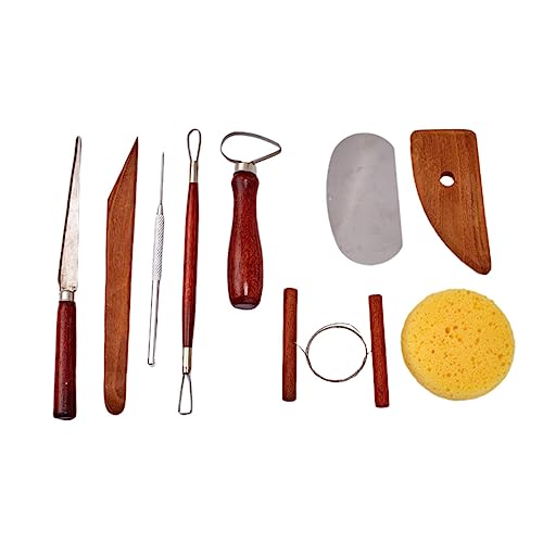 KONTONTY 9 Stück Teiliges Tonskulptur Werkzeugset Langlebigem Material Vielseitig für Lufttrocknenden und Polymer Clay Kompakt für DIY Töpferarbeiten und Kreative Modellierung KONTONTY 9 Stück Teiliges Tonskulptur Werkzeugset Langlebigem Material Vielseitig für Lufttrocknenden und Polymer Clay Kompakt für DIY Töpferarbeiten und Kreative Modellierung von KONTONTY