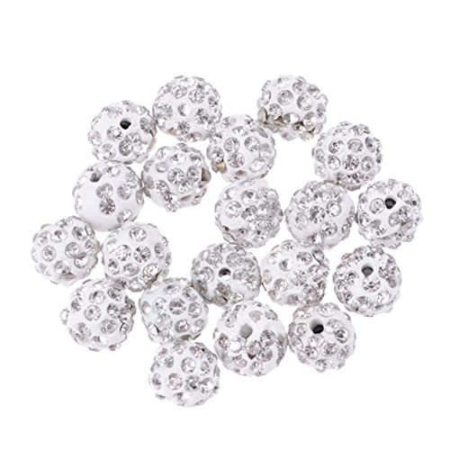KONTONTY 20stücke Runde Perlen Weiß Mit Strasssteinen Zum Basteln Diy-zubehör Perlen Zur Schmuckherstellung Abstandshalter Für Armbänder Tschechische Kristalle Bastelperlen Spacer-perlen KONTONTY 20stücke Runde Perlen Weiß Mit Strasssteinen Zum Basteln Diy-zubehör Perlen Zur Schmuckherstellung Abstandshalter Für Armbänder Tschechische Kristalle Bastelperlen Spacer-perlen von KONTONTY