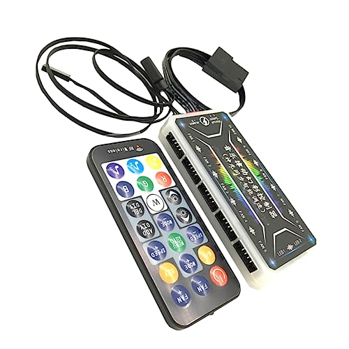 KONTONTY Argb Hub Controller RGB Steuergerät für PC Fernbedienung für Argb LED Streifen und Lüfter für Gaming und DIY Projekte von KONTONTY