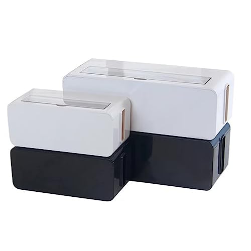 KONTONTY Kabelmanagement Box Aus Kunststoff Mittelgroße Aufbewahrungslösung Für Steckdosen Kabel Und Ladegeräte Schützt Vor Wasser Und Unfällen Für Büro Wohnzimmer Und Mehr von KONTONTY