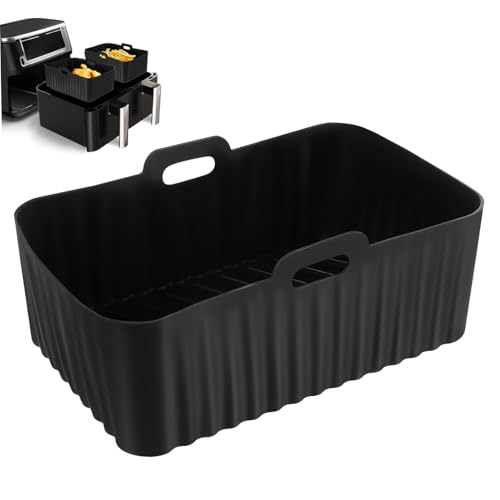 KONTONTY Silikon-einlage Für Heißluftfritteusen Wiederverwendbare Matte Mit Griffiger Oberfläche Einfach Zu Reinigen Und Hochtemperaturbeständig Für Heißluftfritteusenkörbe von KONTONTY
