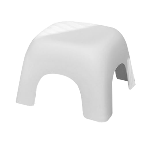 KONTONTY Badezimmer Tritthocker Aus Kunststoff Stabiler Leichter Fußhocker Für Junge Mädchen Und Erwachsene Rutschfestes Design Für Sicheres Stehen Für Bad Küche Und Zuhause Weiß Groß von KONTONTY