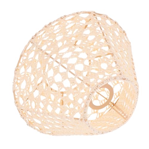 KONTONTY Boho Baumwollseil Lampenschirm für Steh und Pendelleuchte Handgewebt Dekorativ Warmes Licht Kreative Innenraumdeko für Wohnzimmer und Schlafzimmer von KONTONTY