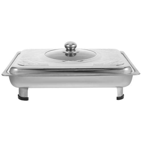 KONTONTY Buffet Servierplatte mit Deckel Rechteckiges Tablett für Hochzeiten Partys und Restaurants für Präsentation von Speisen von KONTONTY