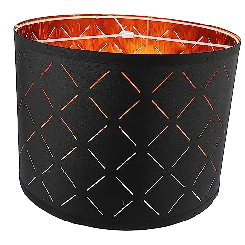 KONTONTY Dekorativer Lampenschirm aus Hochwertigem Material Schwarz für Tisch und Deckenlampen Minimalistisches Design für Hotel und Zuhause Langlebig und Pflegeleicht von KONTONTY