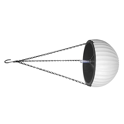 KONTONTY Dicker Kunststoff Blumentopf Mit Automatischer Wasseraufnahme Runder Hängender Blumentopf Für Zuhause Weiß Höhe Mit Wasserstopper Für Sauberen Boden von KONTONTY