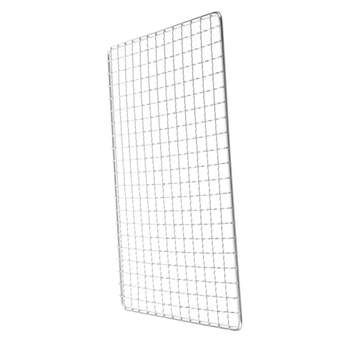 KONTONTY Edelstahl Barbecue grillnetz Wiederverwendbar Multifunktional Hitzebeständig Für Fisch und Fleisch Outdoor Grillen Camping Zubehör von KONTONTY