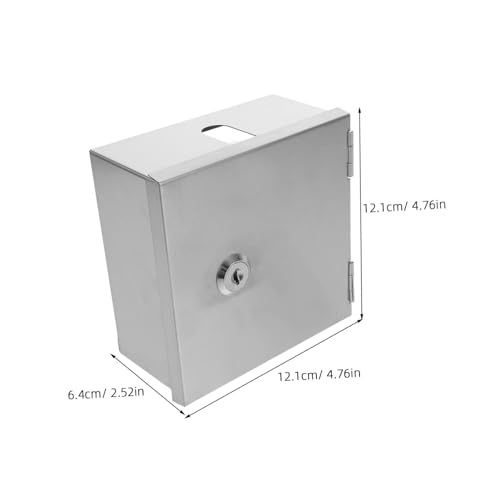 KONTONTY Edelstahl Steckdosenschutz Modell Wasserdichtes Abschließbares mit Dichtung Wetterfeste Außen-steckdosenbox für Garten und Öffentliche Bereiche von KONTONTY