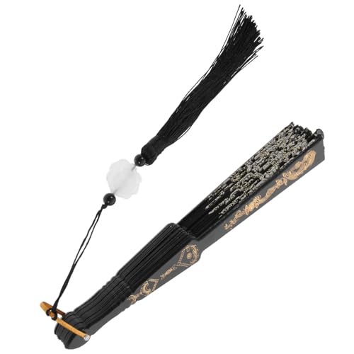 KONTONTY Eleganter Faltbarer Handfächer mit Gesticktem Blumenmuster Leichter Tragbarer Fächer mit Orientalischem Design und Tassel als Tanz Fotorequisite Abkühlung im Sommer KONTONTY Eleganter Faltbarer Handfächer mit Gesticktem Blumenmuster Leichter Tragbarer Fächer mit Orientalischem Design und Tassel als Tanz Fotorequisite Abkühlung im Sommer von KONTONTY