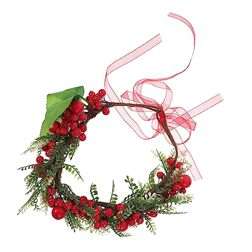 KONTONTY Exquisites Weihnachtsbeeren Haarband mit Künstlichem Kranz Stilvoller und Bequemer Kopfschmuck für Damen Geeignet für Weihnachtsfeiern und Festliche Anlässe von KONTONTY