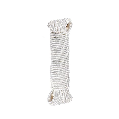 KONTONTY Fahnenpol -Hubseil geflochtener Polyester Flag -Pole Halyard -Seilset Pole Halyards Fall Fahnenmast für Haus witterungsbeständiges Seil Camping -Hängeseil Fahnenmast Nylonseil Weiß von KONTONTY