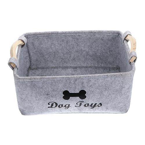 KONTONTY Filz Aufbewahrungsbox für Haustierspielzeug Großer Robuster Filzkorb mit Holzgriffen Multifunktionaler Organizer für Hunde und Katzenspielzeug Praktische Aufbewahrungslösung für KONTONTY Filz Aufbewahrungsbox für Haustierspielzeug Großer Robuster Filzkorb mit Holzgriffen Multifunktionaler Organizer für Hunde und Katzenspielzeug Praktische Aufbewahrungslösung für von KONTONTY