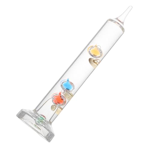 KONTONTY Galileo Thermometer mit Bunten Kugeln Dekorativer und Funktionaler Temperaturmesser für Innen Außenbereich Stilvolles Wohn Büroaccessoire Einzigartiges für Wissenschaftsfreunde von KONTONTY