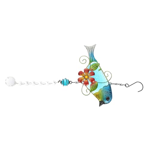 KONTONTY Kristall Dekoration Für Den Garten – Hängende Dekoration in Vogelform, Gartenornament Aus Glas Und Eisen Für Den Außenbereich KONTONTY Kristall Dekoration Für Den Garten – Hängende Dekoration in Vogelform, Gartenornament Aus Glas Und Eisen Für Den Außenbereich von KONTONTY