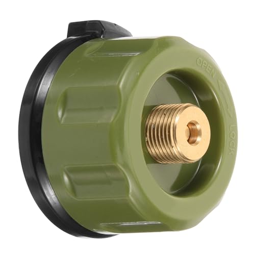 KONTONTY Gas Tank Adapter aus Robustem Langlebiger Camping für Gaskocher Tragbar und Leicht Geeignet für Outdoor Barbecue Kompatibel mit Flüssiggas Kartuschen Camping Zubehör in Grün von KONTONTY