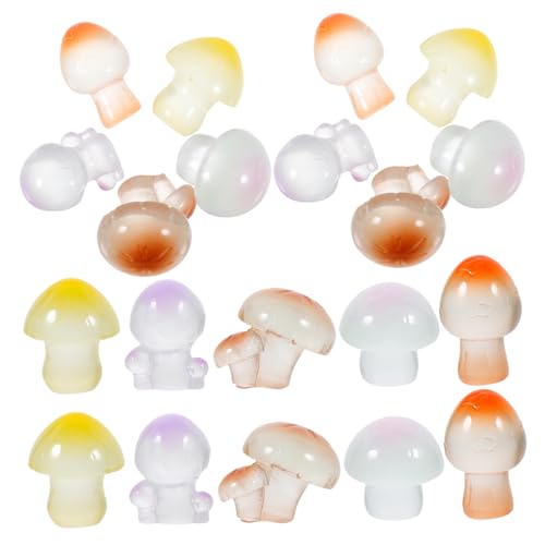 KONTONTY Glow Dark Mini Pilze 24pcs Harz Pilz Modelle Für Hof Handwerk von KONTONTY