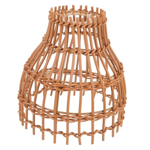 KONTONTY Handgefertigter Pendelleuchten Lampenschirm Imitation Rattan Dekorativer Abnehmbarer Lampenschirm Sanftes Wirkendes Licht Augenschutz für Wohnzimmer und Esszimmer KONTONTY Handgefertigter Pendelleuchten Lampenschirm Imitation Rattan Dekorativer Abnehmbarer Lampenschirm Sanftes Wirkendes Licht Augenschutz für Wohnzimmer und Esszimmer von KONTONTY