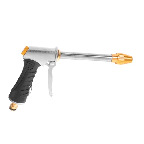 KONTONTY Hochdruck Wasserpistole aus Metall mit Gummibeschichtung Universeller Sprühkopf für Autowäsche Gartenbewässerung und Fensterreinigung Langlebig und Rutschfest von KONTONTY