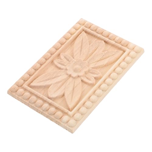 KONTONTY Holz Applikation Möbel Verzierung mit Filigraner Schnitzerei Unbemalt für DIY Möbeldekoration an Schrank Bett Tür Kommode Wohnzimmer und Schlafzimmer von KONTONTY