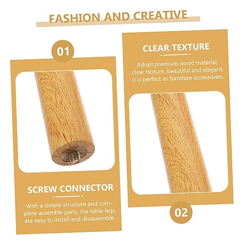 KONTONTY Holz Tischbeine Stabile Möbelfüße aus Massivem Holz für Tisch Sofa Schrank Cabinet Beine Ersatzmöbel Beine Robust Langlebig von KONTONTY