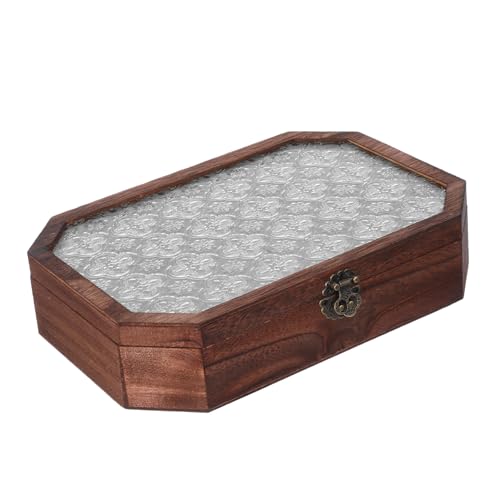KONTONTY Holzschrank Mit Glastüren Und Schubladen Für Teebeutel-Organizer Aufbewahrungsbox Aus Massivholz Mit Begonienblütenschnitzereien Für Schmuck Und Kosmetikaufbewahrung KONTONTY Holzschrank Mit Glastüren Und Schubladen Für Teebeutel-Organizer Aufbewahrungsbox Aus Massivholz Mit Begonienblütenschnitzereien Für Schmuck Und Kosmetikaufbewahrung von KONTONTY