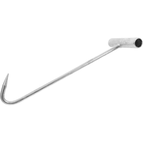 KONTONTY Handle Kanaldeckelheber Schwerlast Haken Für Schachtdeckel Robuster Hebehaken Für Einfache Handhabung Manhole Cover Lifter Praktisches Werkzeug für Schachtabdeckung, Kanaldeckel, 30cm von KONTONTY