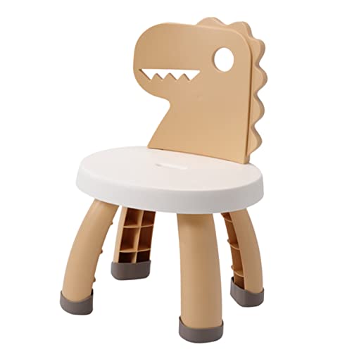 KONTONTY Kinderstuhl Dinosaurier Cartoon Rutschfester Leichter Kindersitz Robustes PP PVC Material Zylindrische Beine für als Party und Sitzhocker für Kleinkinder Gelb KONTONTY Kinderstuhl Dinosaurier Cartoon Rutschfester Leichter Kindersitz Robustes PP PVC Material Zylindrische Beine für als Party und Sitzhocker für Kleinkinder Gelb von KONTONTY