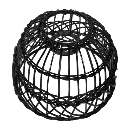KONTONTY Kleiner Gewebter Lampenschirm aus Kunst Rattan Langlebig und Installieren Vielseitig für Deckenleuchte Bar Restaurant und Geeignet Warmes Boho von KONTONTY
