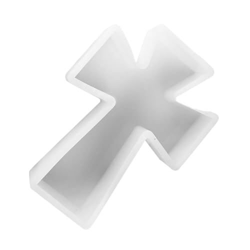 KONTONTY Kreuz Silikonform Kreuzform Epoxidharzformen Form Für Kerzen DIY Kerzenhalterform DIY Aromatherapie Kerzenhalterform Silikon Kieselgel Weiß von KONTONTY