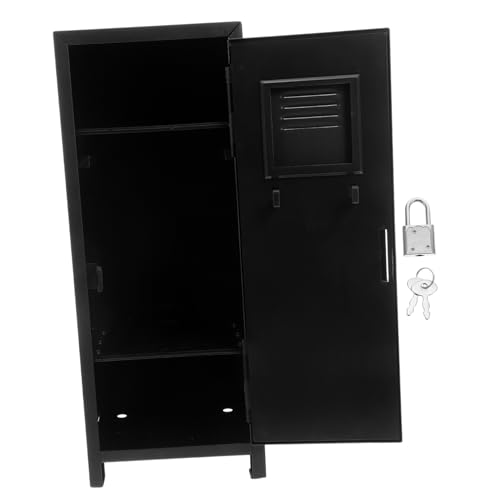 KONTONTY Lockable Metal Storage Cabinet Small Desktop Organizer with Keys Secure Compact Office Bedroom Living Use von KONTONTY