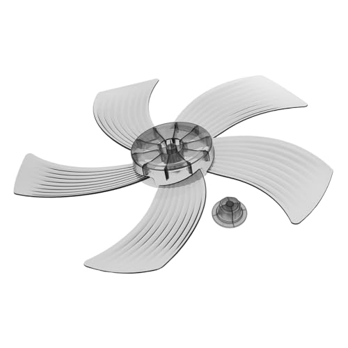 KONTONTY Lüfterblätter Transparent Kunststoff Ersatzlüfterflügel mit Mutterabdeckung Robust und Kompatibel für Stand Tisch und Wandventilatoren Einfache Montage für Zuhause und Büro von KONTONTY