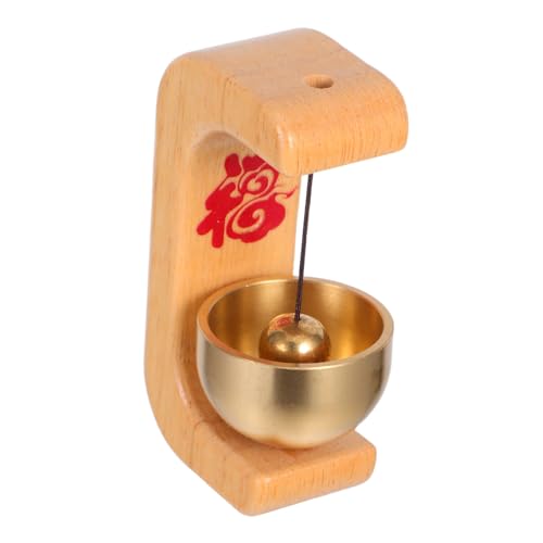 KONTONTY Magnetische Türklingel aus Buchenholz mit Klar Klingendem Messinggong Handgefertigte Retro Ladenglocke zum Aufhängen für Türöffnung Vielseitig für Zuhause Büro Geschäft und von KONTONTY