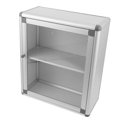 KONTONTY Medikamentenbox zur Wandmontage Notfall medizinischer Fall Medizin Fall Tablettenbehälter Vorschlagsboxen Medikamente Lagerbehälter wandmontierte Boxen Tablethülle Metall Silber von KONTONTY
