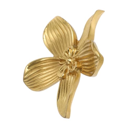 KONTONTY Messing Schrankknopf Fünfblättrige Blumenform Komfortabler Griff Vielseitiger Möbelgriff Für Schränke Kommode Wohnzimmer Schlafzimmer Badezimmer KONTONTY Messing Schrankknopf Fünfblättrige Blumenform Komfortabler Griff Vielseitiger Möbelgriff Für Schränke Kommode Wohnzimmer Schlafzimmer Badezimmer von KONTONTY