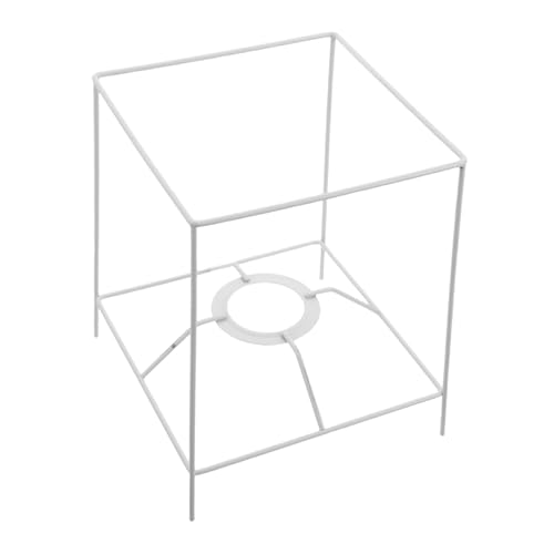 KONTONTY Metall Lampenfassungsrahmen DIY Tischlampenrahmen Pendeldraht Lichtschutz DIY Pendelleuchtenrahmen Metalldraht Lampenschirm Lampenschirm E27 von KONTONTY