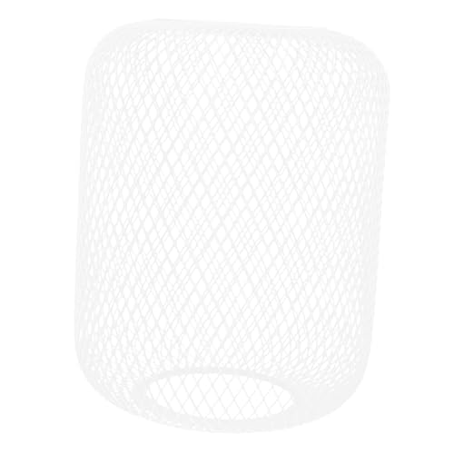 KONTONTY Metall Lampenschirm aus Vintage Drahtnetz Deckenleuchte Abdeckung Schlichtes Design Robust Geeignet für Restaurant Wohnzimmer Weiße Pulverbeschichtung von KONTONTY