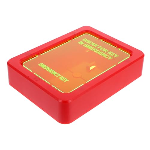 KONTONTY Notschlüsselkasten Notaufzugstürschlüssel Feuerlöscherkästen Behälter für Kleinigkeiten Key Lockbox Schlüsselhalter für Glasbruch Feuerlöscherschrank Plastik rot von KONTONTY