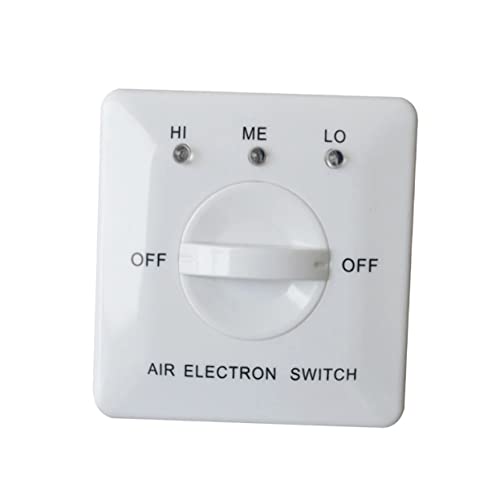 KONTONTY Panel Fan Controller Dreistufiger Regler für Zentrale Klimaanlage Geeignet für Ventilatoren Weiß PC Gehäuse Langlebig und Temperaturregulierend von KONTONTY