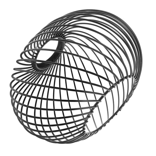 KONTONTY Pendelleuchte Lampenschirm Metall Geometrisch Schlicht Schwarz für Dekorativer Ersatz Lampenschirm Stilvoll Offen Langlebig von KONTONTY